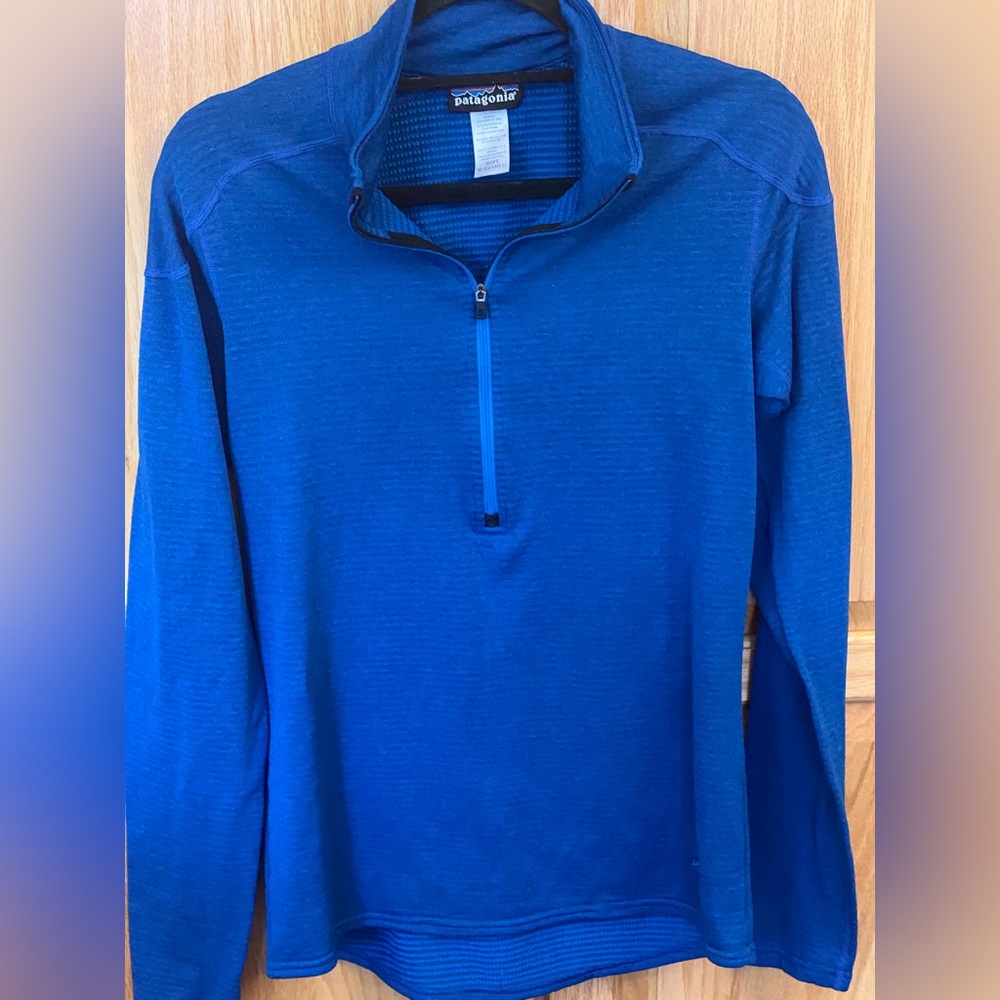 Patagonia Royal Blue Quarter-Zip Lightweight Pullover Men's Medium